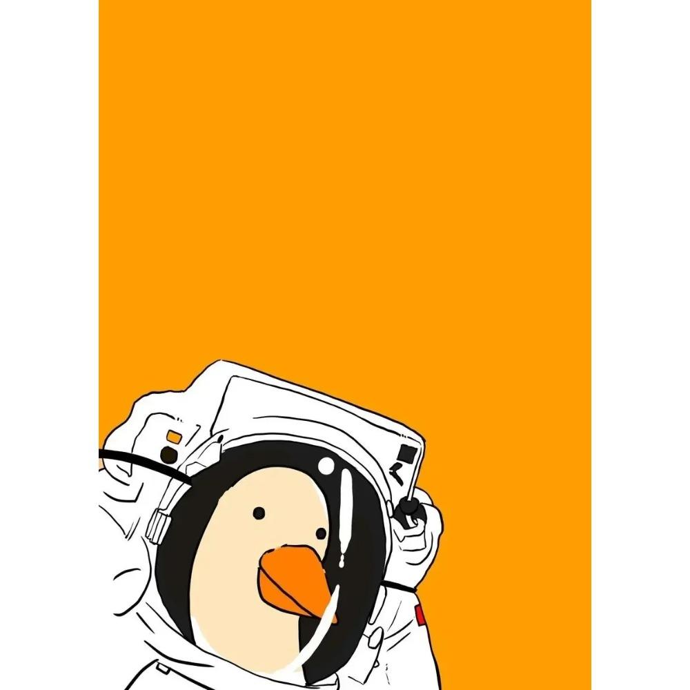 Canvas Painting Funny Memes Duck Posters and Prints Modern Lovely Duck Wall Art Picture for Living Room Home Bedroom Cafe Decor