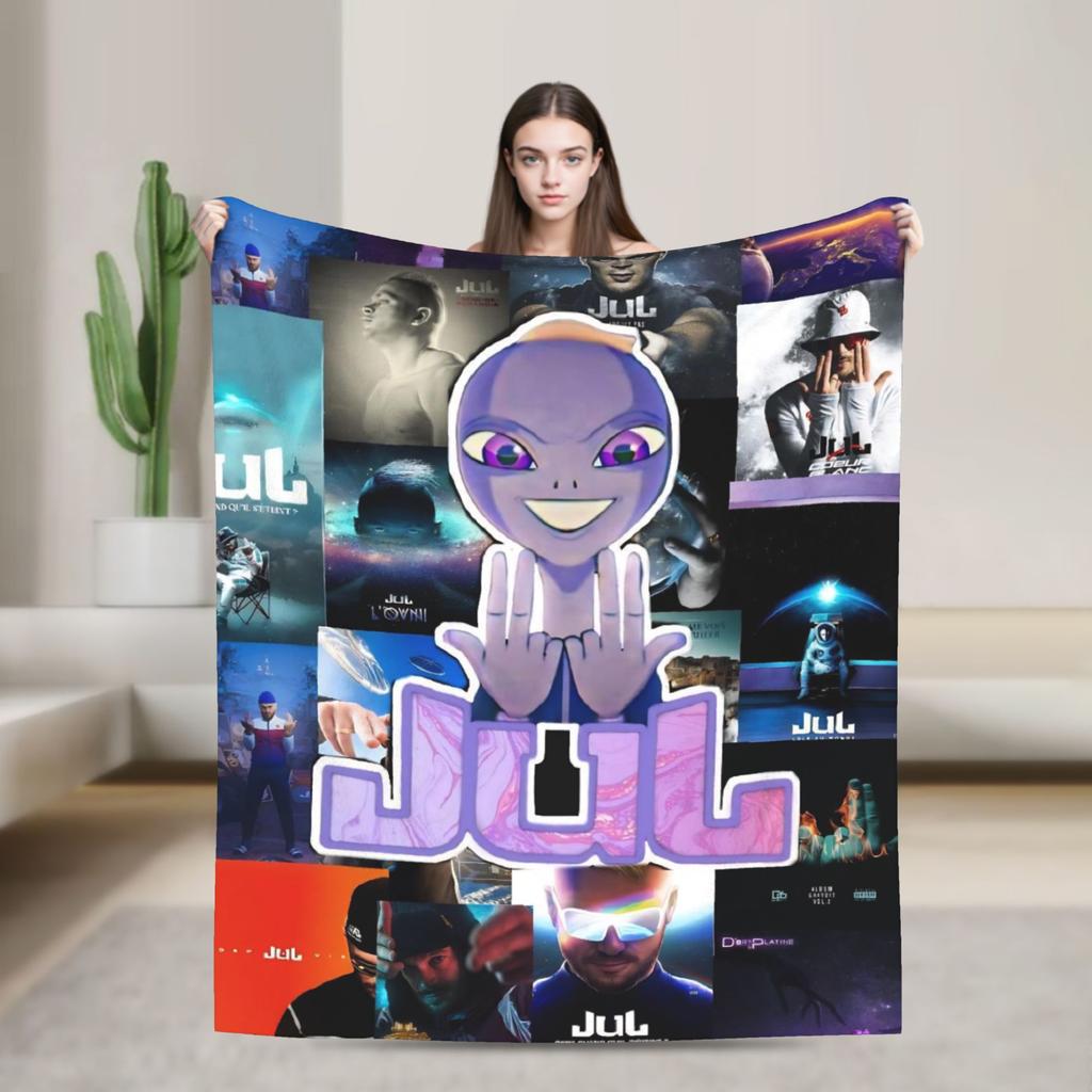 Rapper Music JUL  Flannel Blanket  Warm Soft Throw Blanket for Bedroom Travel Comfortable Bedspread Sofa Bed Cover