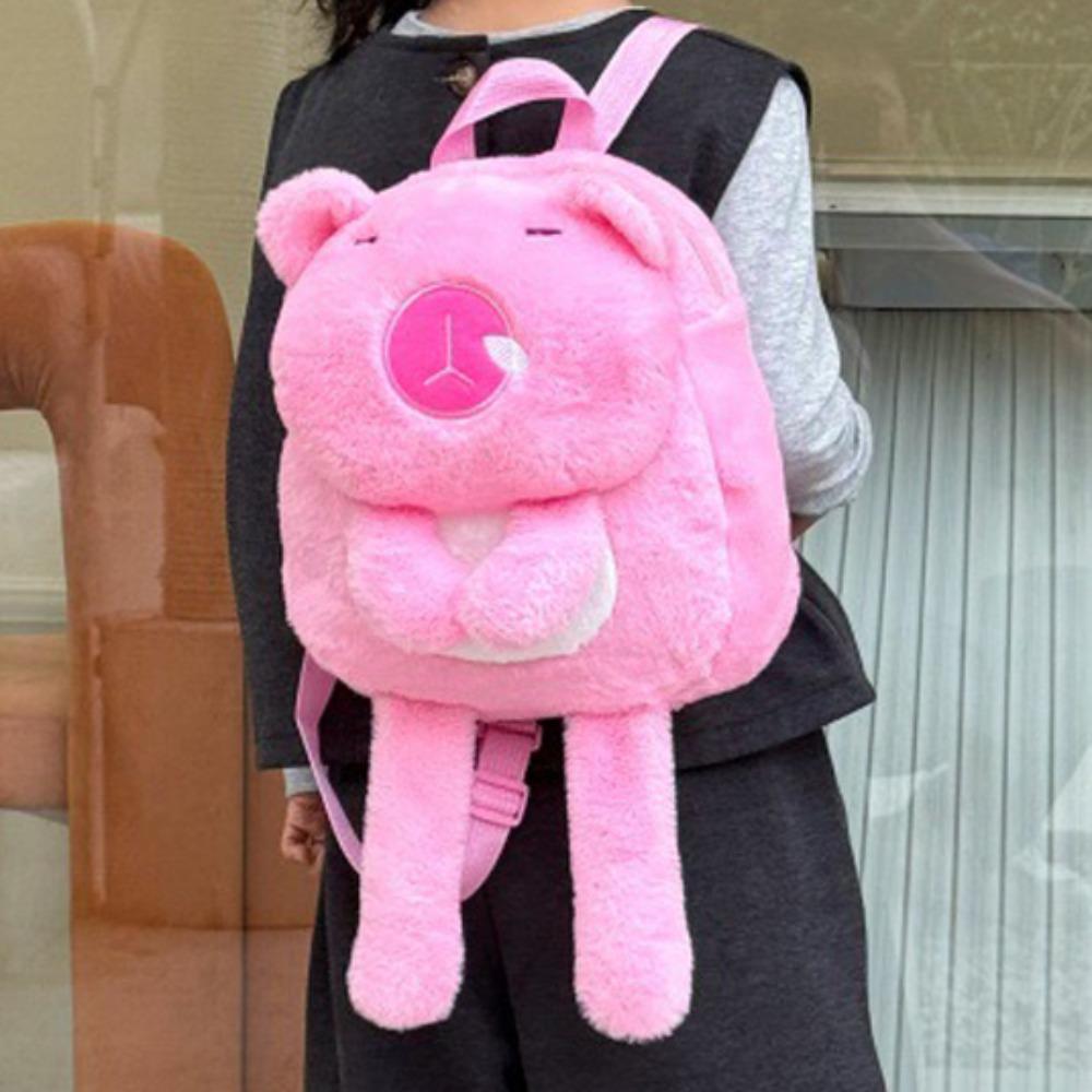 Long Leg Capybara Plush Bag Animal Cute Shoulder Bag Kawaii Capybara Plush Backpack  School