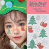 Christmas Makeup White Snowflake Christmas Tree Stickers Rhinestone Eyes Face Temporary Tattoo Self Adhesive Patch Festival Stag