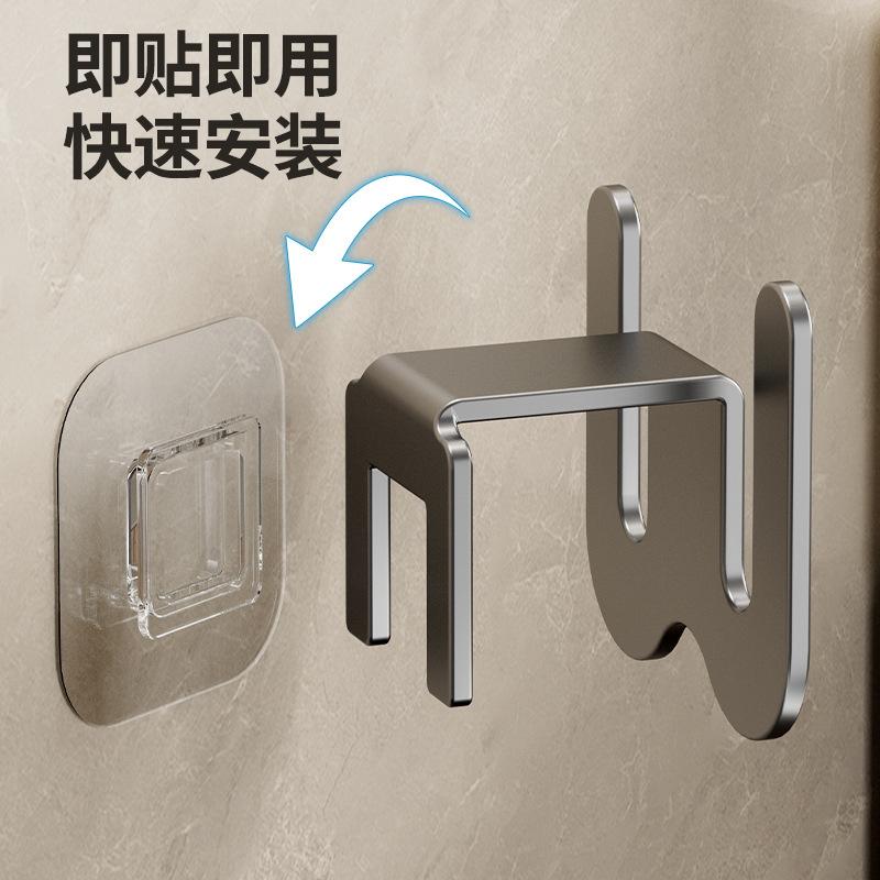 Raft pentru Papuci de Baie Montat pe Perete Fără Perforare Ușă de Baie Perete Cârlige de Drenare Rafturi Depozitare Pantofi Accesorii Baie