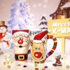Creative Hand-painted Ceramic Mug Large-capacity Cartoon Mug Cute Water Mug Couple Santa Claus Mug