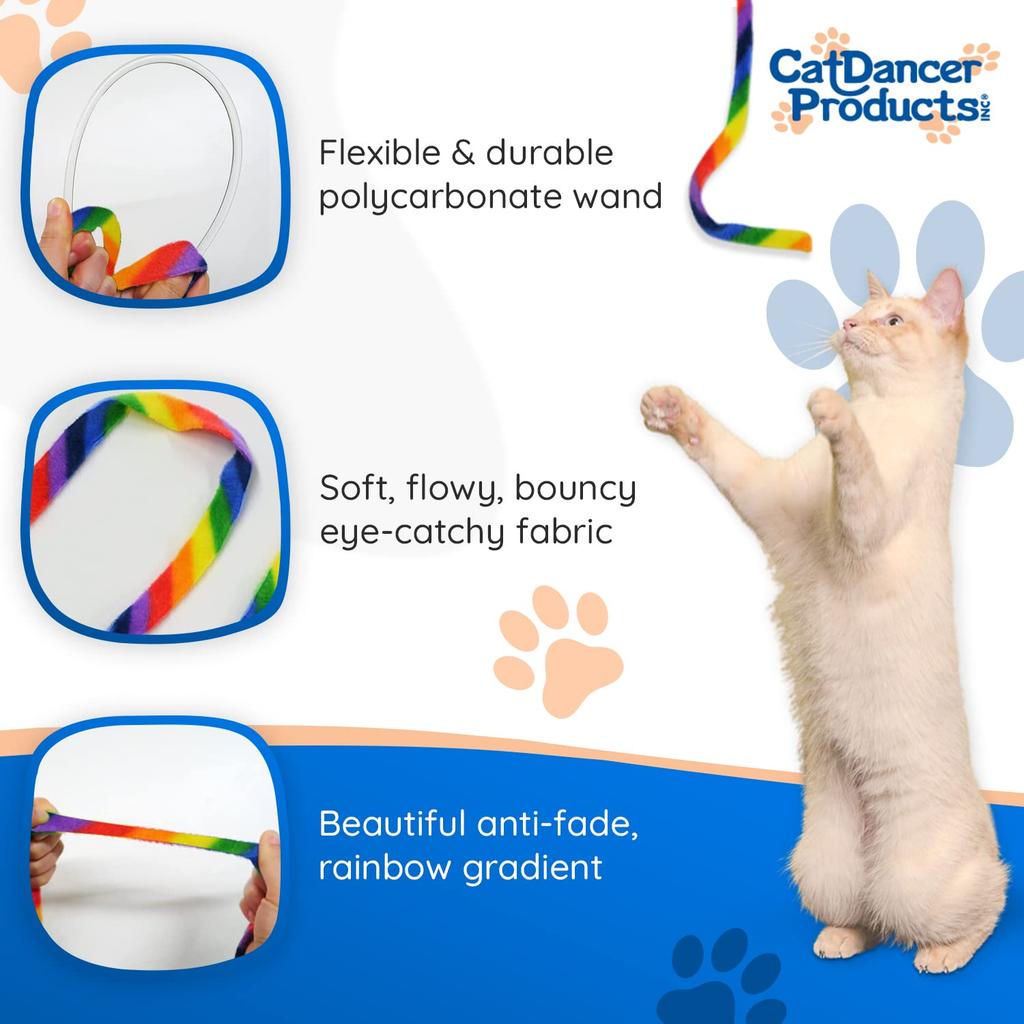 Cat Dancer Products Cat Dancer Rainbow Cat Charmer Toy