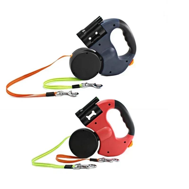 Automatic Retractable Traction Rope with Two-Headed and  Plastic Bag Box Dog Leash Dog Chain Pet Supplies Dog Accessories