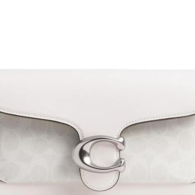 Coach Tabby 26 Removable Shoulder Strap Snap Closure Leather Shoulder Bag Medium Women Shoulder Bag Ivory CI032-LHXUN