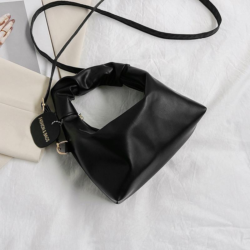

Small Shoulder Bag Women 2023 Spring New Fashion Simple Crossbody Bag Casual Commuter Handbag Street Trendy Bucket Bag чёрный