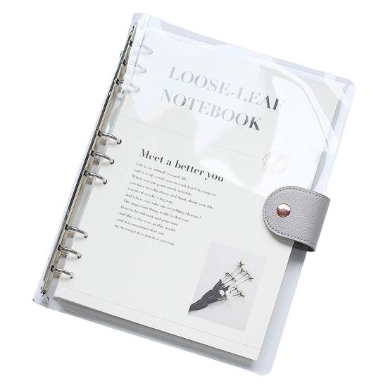 Planner Notebook Simple Style Easy To Carry Transparent Journal Book Loose-leaf Notepad for Students