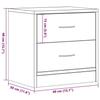 VidaXL Tables de chevet 2 pcs chêne artisanal bois d'ingénierie, armoire, meubles de chambre à coucher, support de 855927