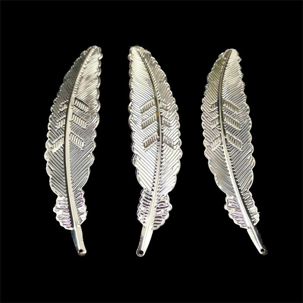 1pc Handmade Gold Silver Plated Page Markers Book Darts Bookmark Students Stationery Metal Feather