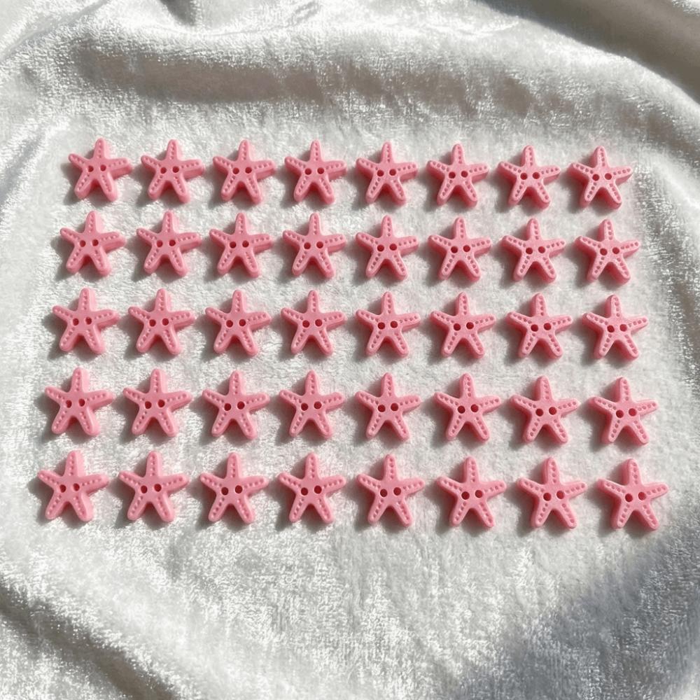 40pcs Creative Imitation Shell Buttons Cute DIY Buttons Starfish Buttons  Cardigan Sweater
