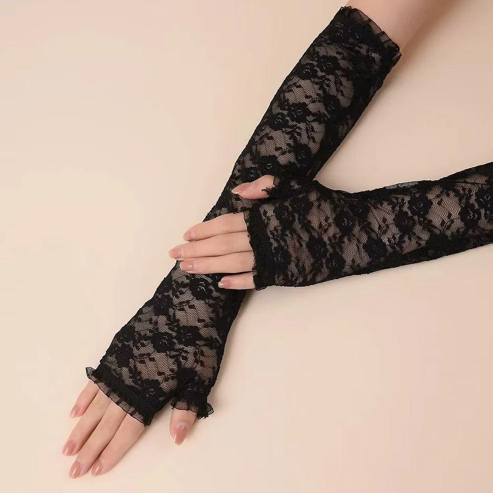 Long Lace Gloves Thin Gothic Gloves Fashion Accessory Oversleeve Gloves