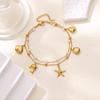 Stainless Steel Imitation Pearl Anklets for Women Gold Color Chain Ankle Bracelet Anklet Summer Beach Jewelry Accessories Gift