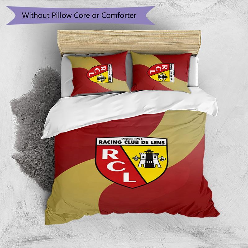 Lens FC Printed 3PCS Bedding Set Breathable Duvet Cover with Pillowcases Decorative Bed Linen for Bedroom Home