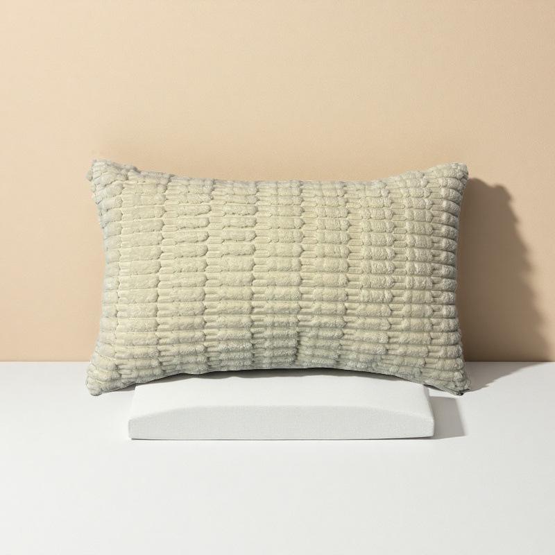 Luxury Rectangular Plush Pillowcase: Portable, Removable, and Washable for Sofa