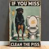 Vintage Metal Poster Wall Art Funny Cleaning Sign Bathroom Decor