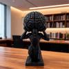 1 Stück Schwarze "Mind Over Matter" Gehirn-Träger Kunstfigur, geeignet für philosophische Studien Dekoration & auffällige Büroauslage.