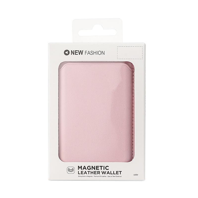 iPhone 16 Pro Max PU Leather Anti-Demagnetization MagSafe Magnetic Card Holder.