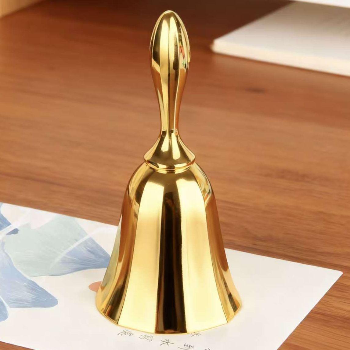 Vintage Copper Hand Bell for Classroom, Dining, or Early Education