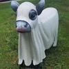 Metal Ghost Calf Halloween Statue – Spooky Resin Decoration