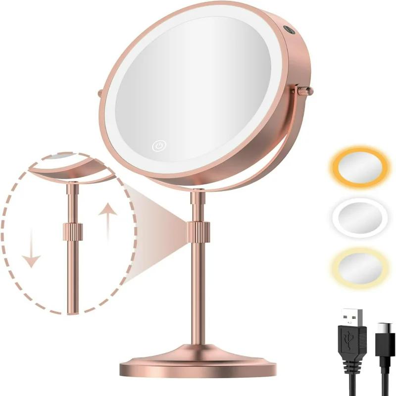 Adjustable Height Elegant Chrome Finish Lighted