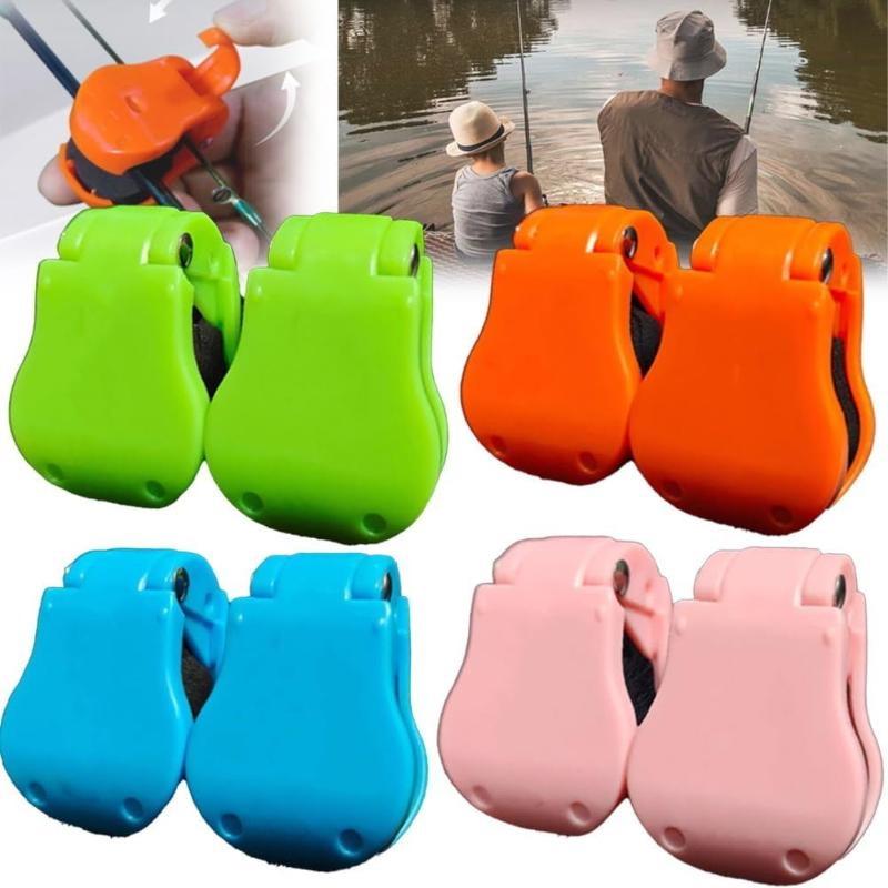 1/2/4Pcs Multifunctional Fishing Rod Holder Fixer Clip Straps Portable Beach Fishing Pole Holder Compact Design Fishing Tools