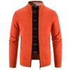 Autumn and Winter Men's Plus Velvet Thickened Stand-up Collar Cardigan Sweater Jacket Korean Fashion Casual Warm Sweater