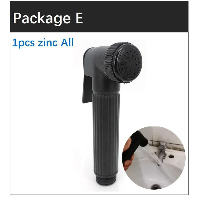 Schwarzer Handheld ABS Edelstahl Toilettenwasserspray Wasserhahn Bidet Sprüher Reiniger Duschkopf WC Dusche Badezimmerzubehör 5 Typen