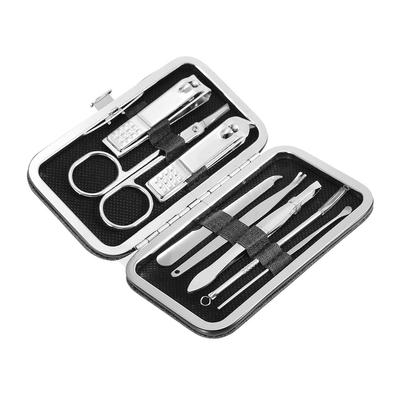 8 Stuks Roestvrij Staal Nagelschaar Knipper Set Vingernagel Teennagel (Zwart)
