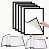 3Pcs Magnetic Wall Frame, Self-Adhesive & Removable For Photos Notes, Black White Matte Minimalist Home Office Decor