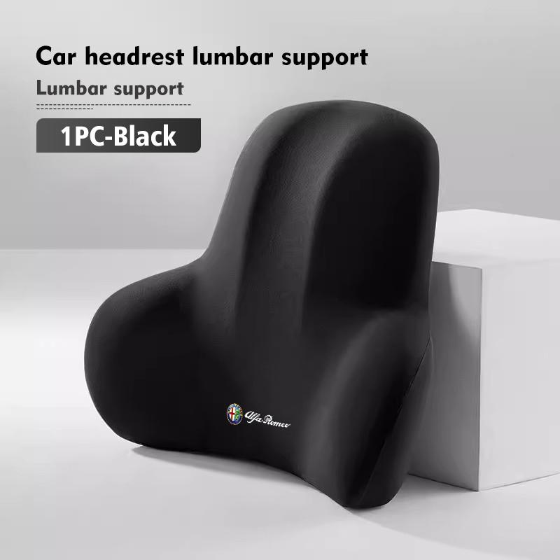 NPSBC1 For Alfa Romeo Car Driver Seat Headrest Lumbar Support Pad Neck Pillow Interior Accessories For Alfa Romeo Giulia 147 Mito 156 1