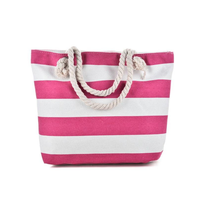 New beach bag striped, casual bag underarm bag women's shoulder bag women's canvas bag