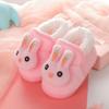 Winter New Plush Thick Baby Cute Rabbit Cartoon Children Comfortable Soft Wear-resistant Soft Sole Non-slip Toddler Shoes