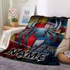 Custom Name Spider-Man Comic Artwork blanket for Couch & Bed, Plush Cozy Fuzzy Blanket Super Soft & Warm Blankets for Fall and Winter. 09087