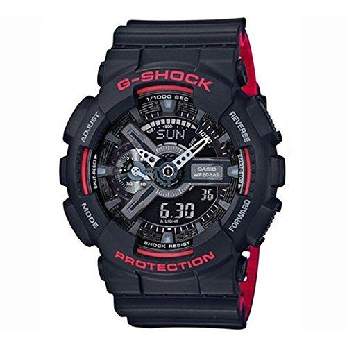 Casio G-Shock GA-110HR-1A, Waterproof, Black and Red, International Model