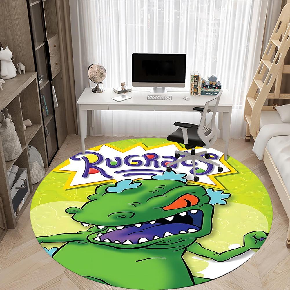 1pc Rugrats Dinosaur Office Round Area Rug, Bedroom Living Room Home Decor, Room Deco, Offic a1016073