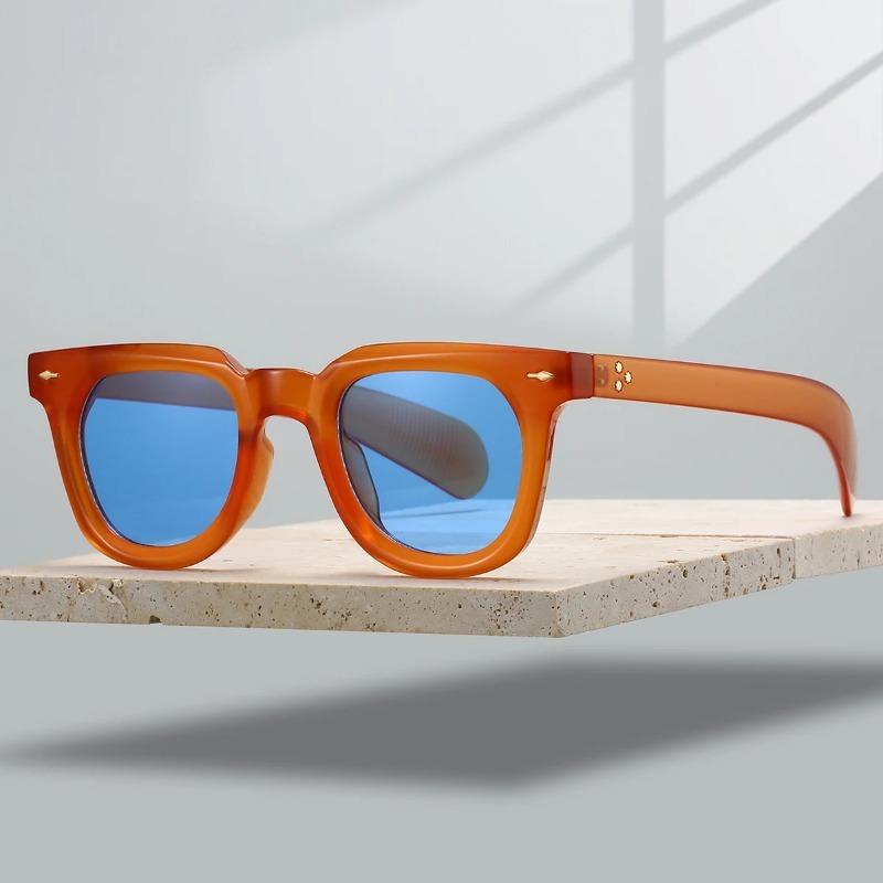 UV Protection Lightweight Comfortable Durable High Quality Retro Edgy Punk Trendy Square Shaped Male Sun Glasses