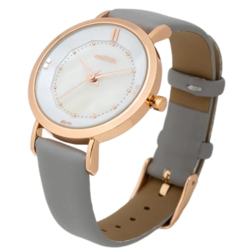 Fieldwork Women's Analog Watch with Leather Strap, Gray, YM108-4