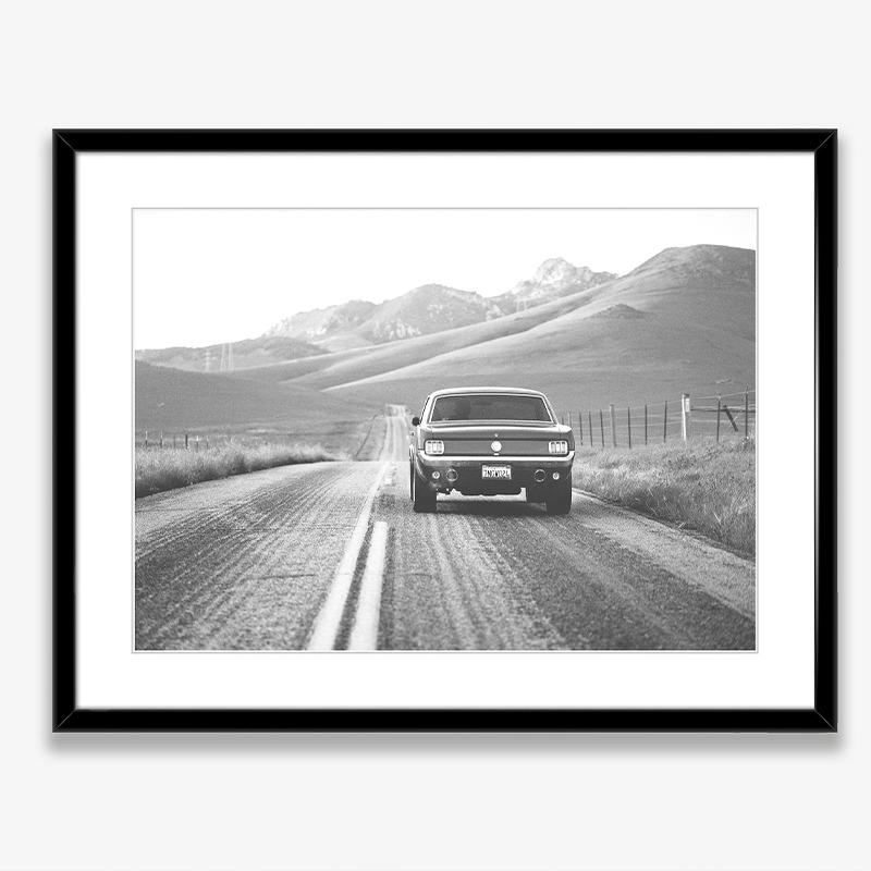 Black and White Ford Mustang Classic Luxury Car Poster Canvas Painting Print Wall Art Picture for Living Room Shopstore Decor