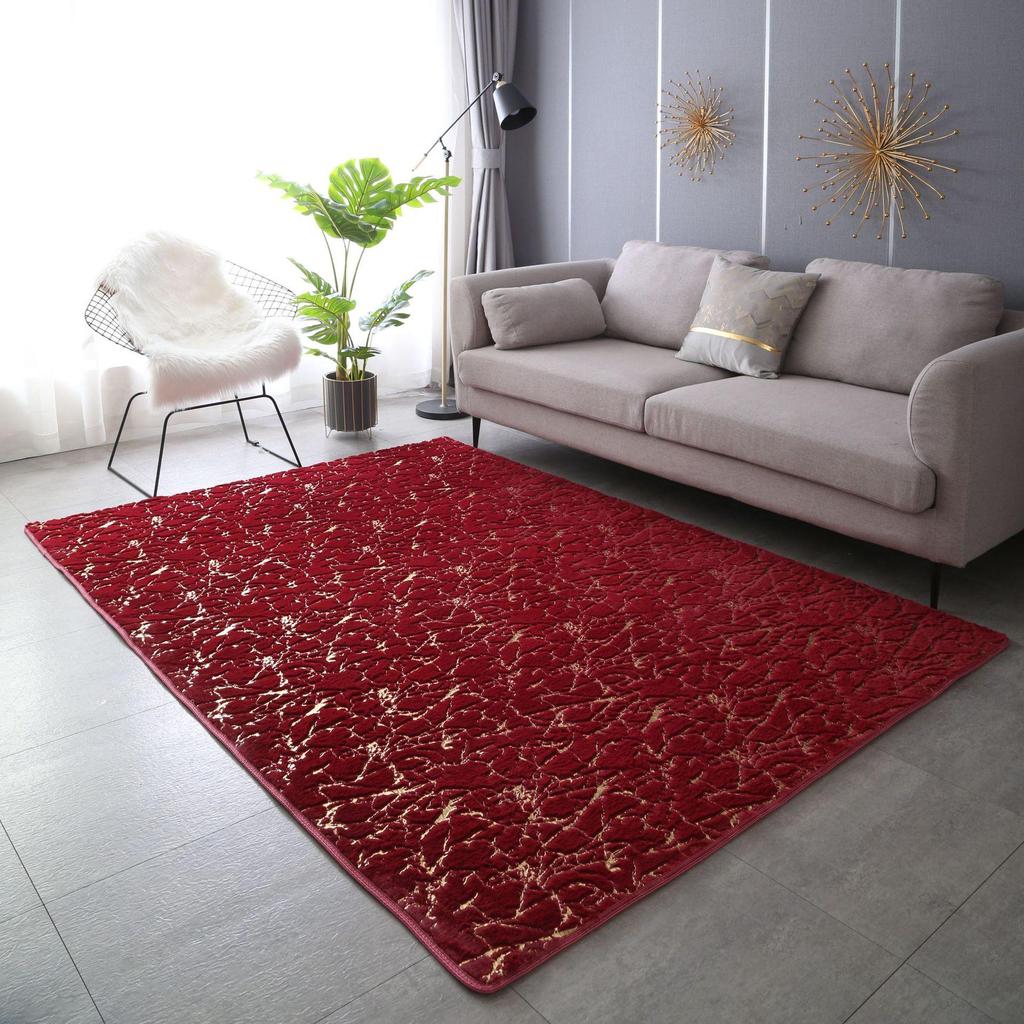 Covor Modern Minimalist cu Imprimeu Blană Artificială de Iepure pentru Sufragerie, Dormitor sau Zona Canapelei KTY
