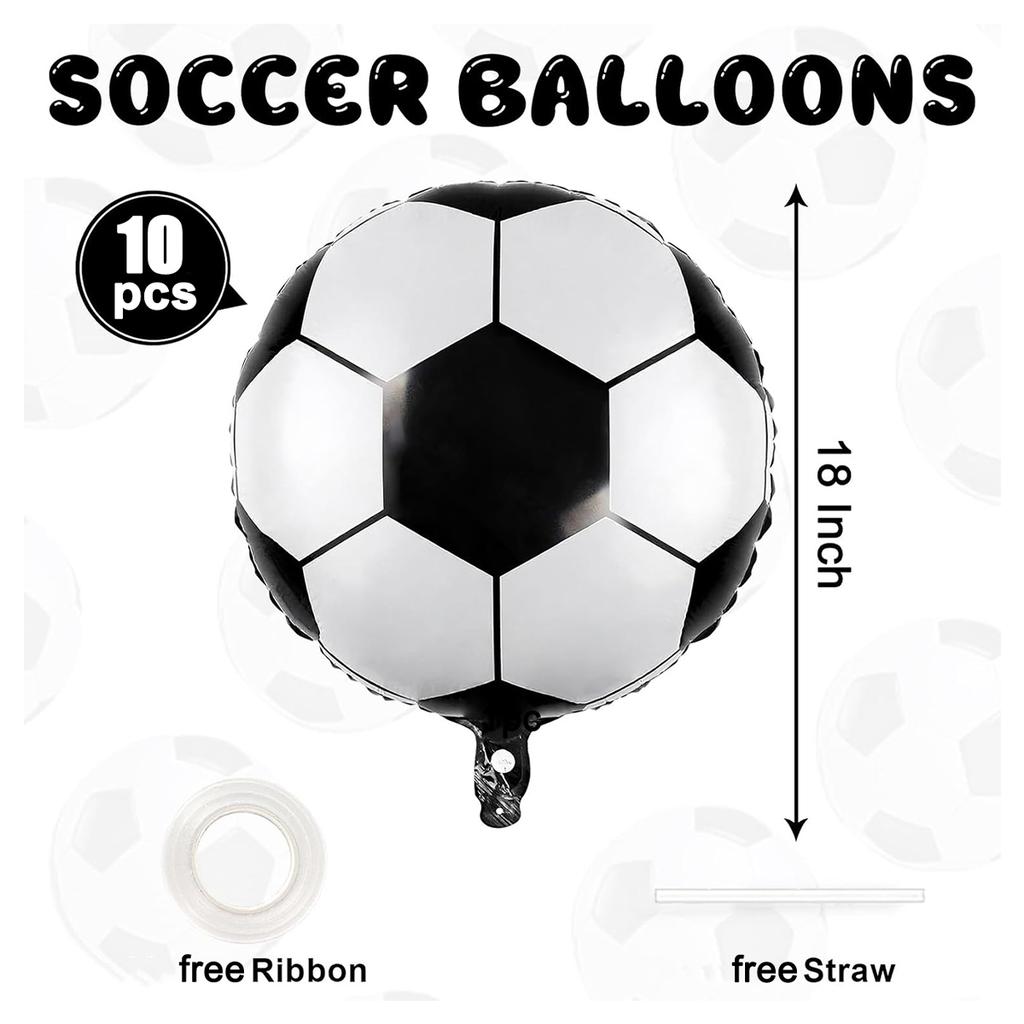 10~30 Pezzi Palloncini Calcio 18 pollici Decorazioni Festa a Tema Calcio Palloncino Pallone da Calcio Per Festa di Compleanno Sportiva Laurea
