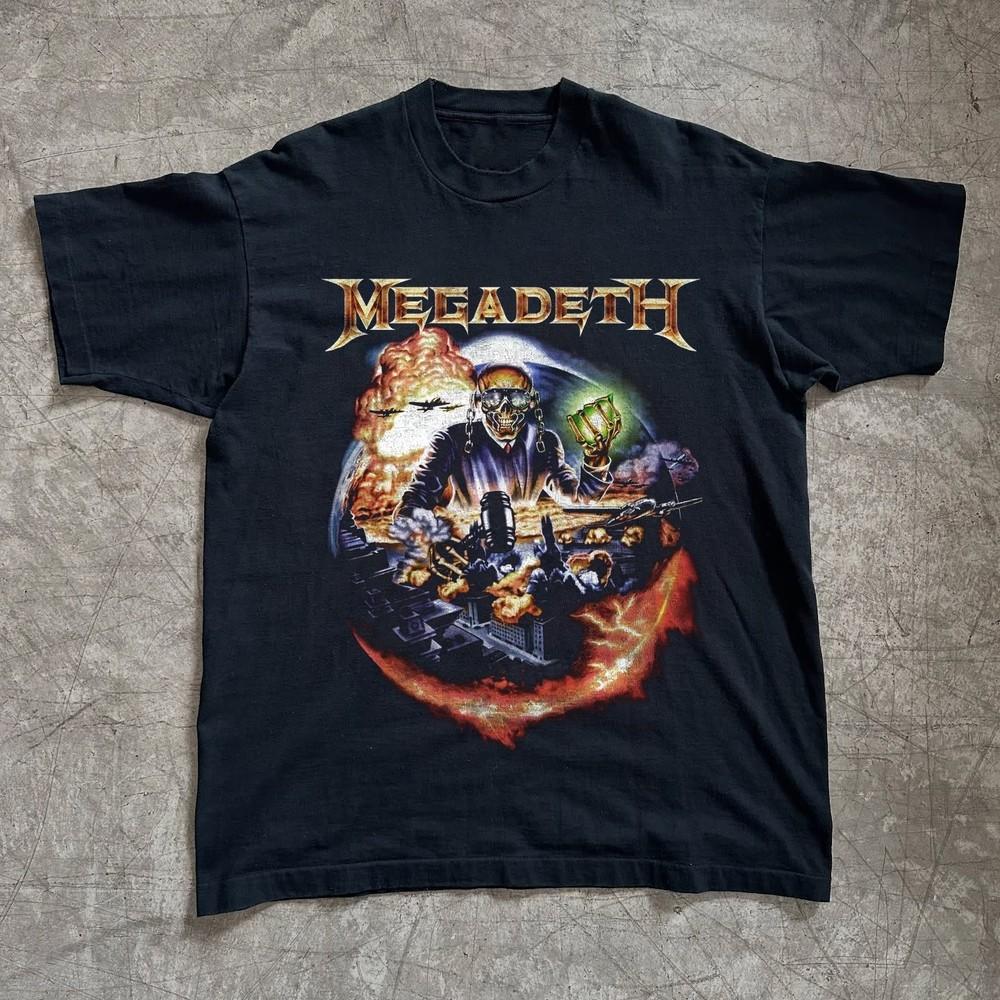 Megadeth Vic Rattlehead T-Shirt Vintage Thrash Metal Unisex T-shirt Size S-5XL