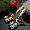 304 Stainless Steel Rice Spoon Flat Bottom Soup Spoon Tableware Serving Spoon  Buffet