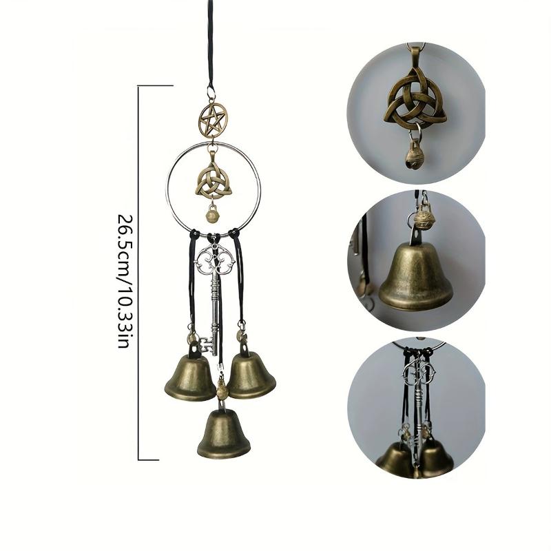 1pc Sorceress Bell Doorknob Hanging Decorative Wicker Wind Chime Home Decoration