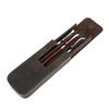 Crazy Horse Leather Pencil Case Three Pack Handmade Magnetic Drawer Student Pen Storage Case
