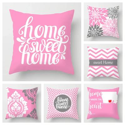 Home Improvement Living Room Sofa Ornament Pillowcase Car Cushion Cover Nordic Pink Sweet