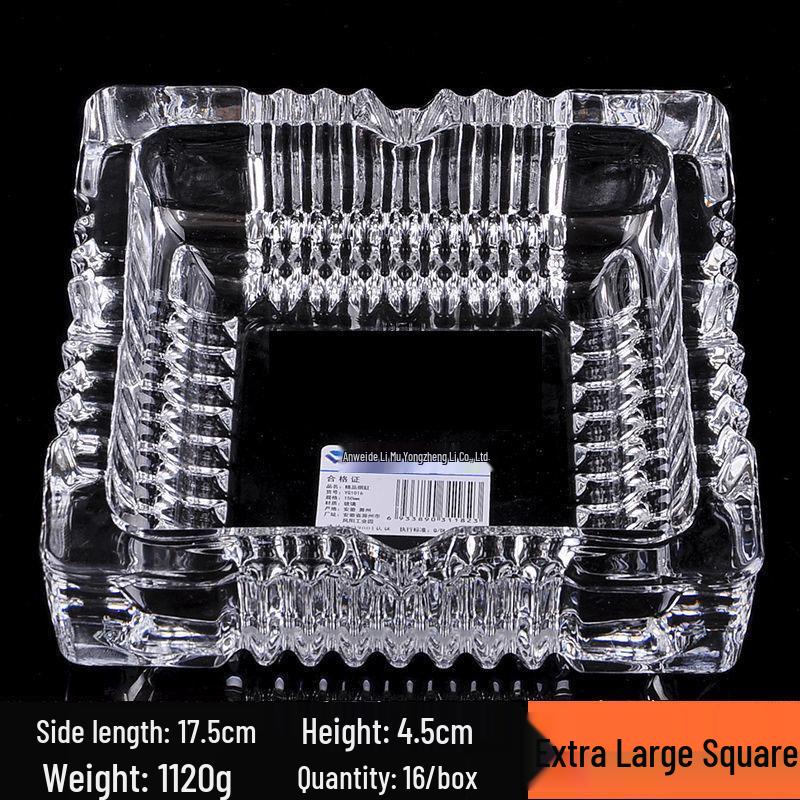 Crystal Glass Ashtray: Trendy, Dustproof & Stylish for Living Rooms