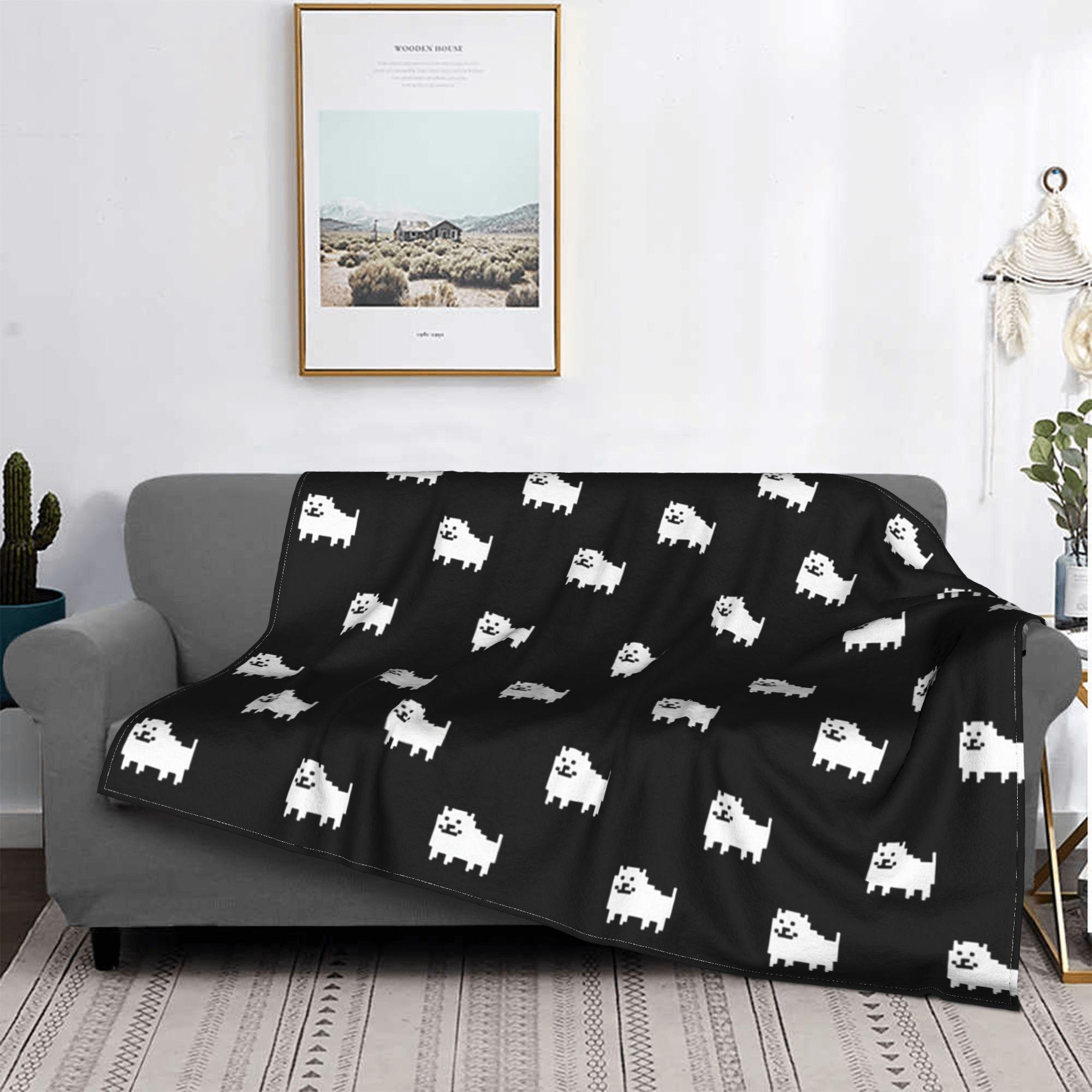 

Undertale Dog Heart Blanket Super Soft Fleece Sofa Throw Blanket for Home Bedroom Travel Throws Bedspread Quilt 30x40in