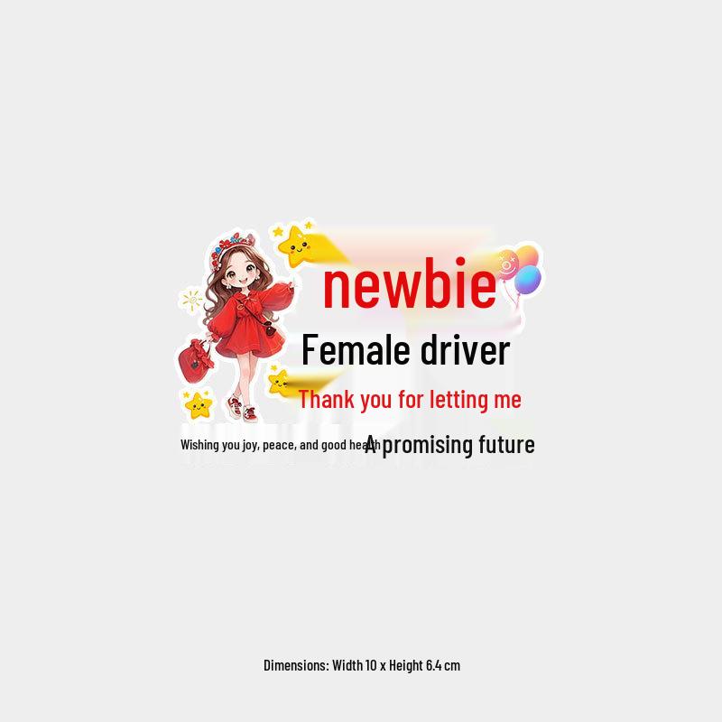 

Creative Warning Sticker for New Female Drivers