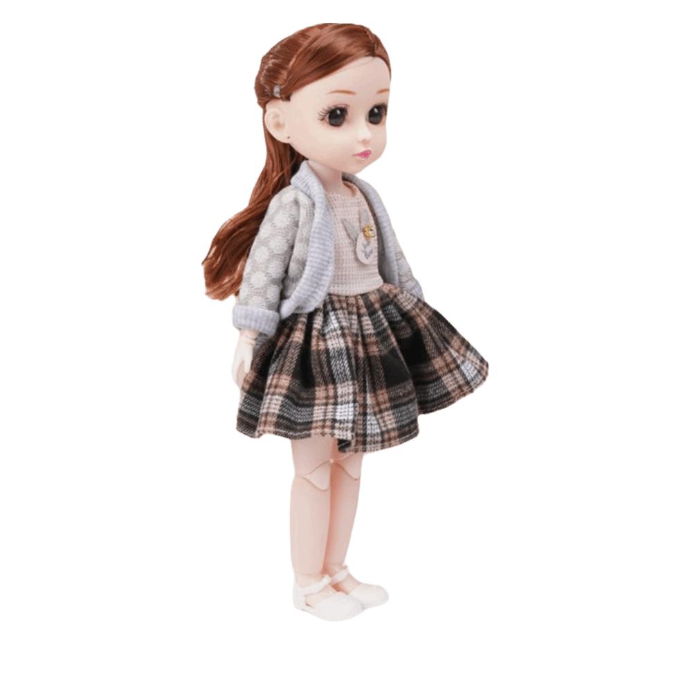 Attractive Eyes 30cm Bjd Doll with Clothes Long Hair Princess Makeup Ball Joint Doll  Birthday Gift
