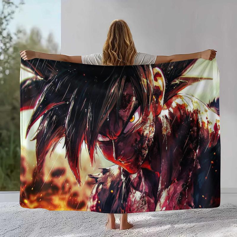 Coperta di Flanella Cartoon Gioco Anime D-Dragon Ball, Plaid Peluche Caldo Ultra Morbido per Casa Camera da Letto Letto Divano Ufficio Campeggio
